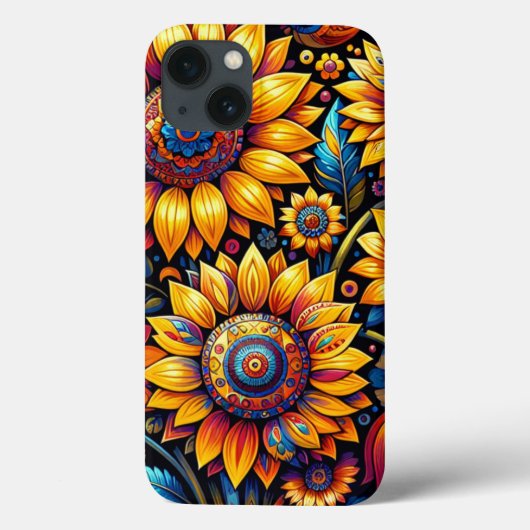 Schöne, hyperrealistische Sonnenblumen Kunst Case-Mate iPhone Hülle (Rückseite)