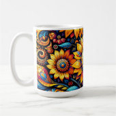 Schöne, hyperrealistische Sonnenblumen Kunst Kaffeetasse (Links)