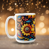 Schöne, hyperrealistische Sonnenblumen Kunst Kaffeetasse