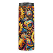 Schöne, hyperrealistische Sonnenblumen Kunst Thermosbecher (Rückseite)