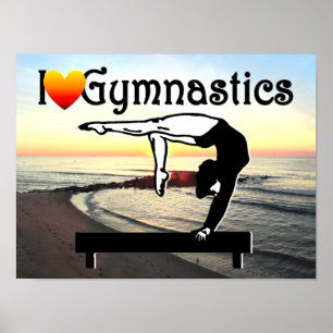 SCHÖNE I-LIEBE GYMNASTICS-DESIGN POSTER