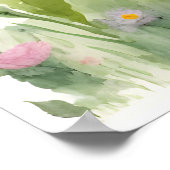 Schöne Igel mit Blume Poster (Ecke)