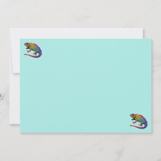 Schöne iguana-Flachkarte (Rückseite)