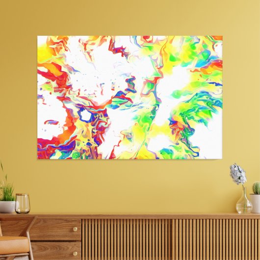 Schöne Illusion Bunt-Mauer-Kunst Leinwanddruck (Insitu (Wohnzimmer))