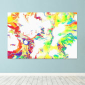 Schöne Illusion Bunt-Mauer-Kunst Leinwanddruck (Insitu (Holzboden))