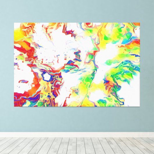 Schöne Illusion Bunt-Mauer-Kunst Leinwanddruck (Insitu (Holzboden))