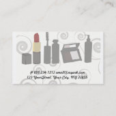 Schöne Illustration Auge & Lips Makeup Künstler Visitenkarte (Rückseite)