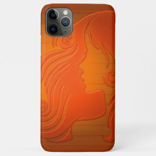 Schöne Illustration junge Frau mit gewelltem Haar Case-Mate iPhone Hülle
