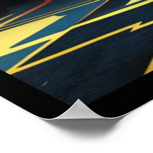 Schöne Illustration mit lebhaften Farben Poster (Ecke)