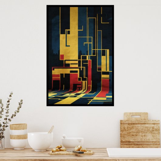 Schöne Illustration mit lebhaften Farben Poster (Küche)