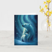 Schöne Illustration über den Eisbär und den Kürbis Karte (Gelbe Blume)