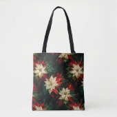 Schöne Illustration von White and Red Poinsettias Tasche (Vorderseite)