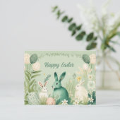 Schöne Illustration zu Ostern Postkarte (Stehend Vorderseite)