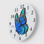 Schöne illustrierte Butterfly Große Wanduhr (Winkel)
