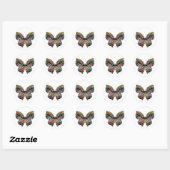 Schöne illustrierte Butterfly Runder Aufkleber (Blatt)
