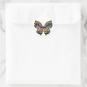 Schöne illustrierte Butterfly Runder Aufkleber (Tasche)