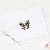 Schöne illustrierte Butterfly Runder Aufkleber (Umschlag)