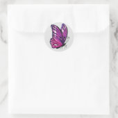 Schöne illustrierte Butterfly Runder Aufkleber (Tasche)