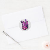 Schöne illustrierte Butterfly Runder Aufkleber (Umschlag)