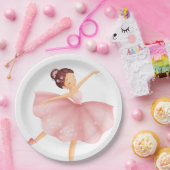 Schöne illustrierte "kleine Ballerina" Pappteller (Party)