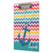 Schöne Imitate Glitzer nautischer Anker Unendlichk Klemmbrett (Links)