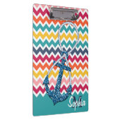 Schöne Imitate Glitzer nautischer Anker Unendlichk Klemmbrett (Rechts)