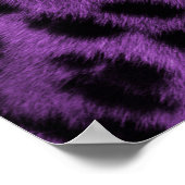 Schöne Imitate lila Schwarzer Leopardenprint Poster (Ecke)