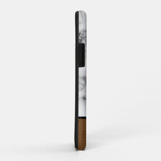 Schöne Imitate Marmor und Leder mit Namen Case-Mate iPhone Hülle (Hinten/Rechts)