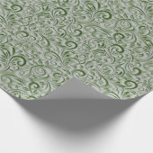 Schöne Imitate Texturiert Hunter Grün Weihnachten Geschenkpapier (Ecke)