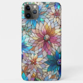Schöne Imitats Iridescent Glass Floral Art Muster Case-Mate iPhone Hülle (Rückseite)