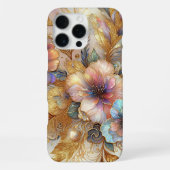 Schöne Imitats Iridescent Glass Floral Art Muster iPhone Hülle (Rückseite)