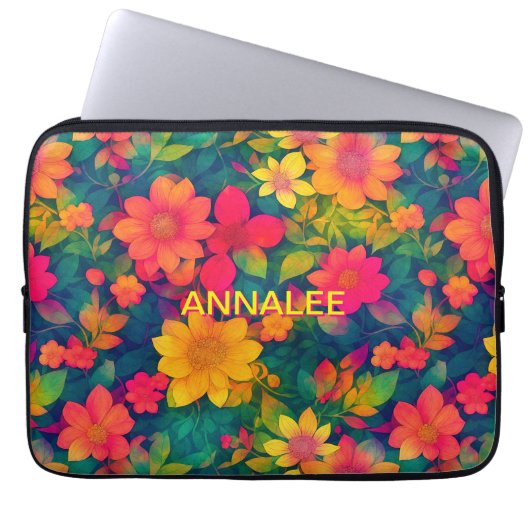 Schöne Impressionen aus der Roten Blume Laptopschutzhülle (Vorderseite)