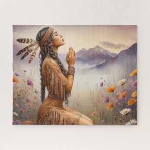 Schöne indianische Frau/Erbe Puzzle