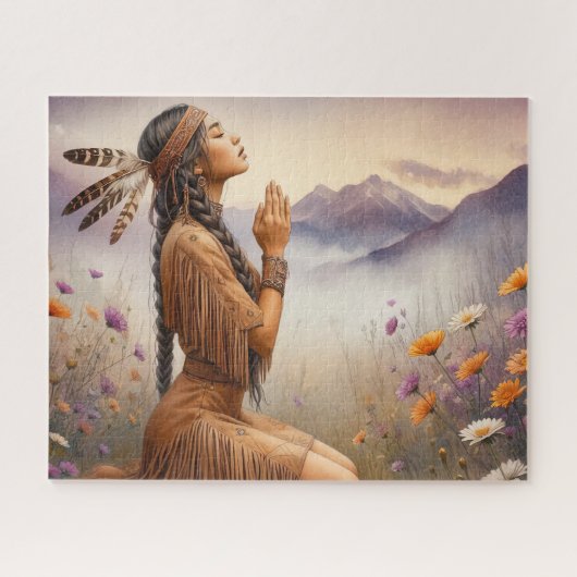 Schöne indianische Frau/Erbe Puzzle (Horizontal)