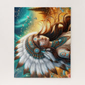 Schöne indianische spirituelle Frau Puzzle (Vertikal)