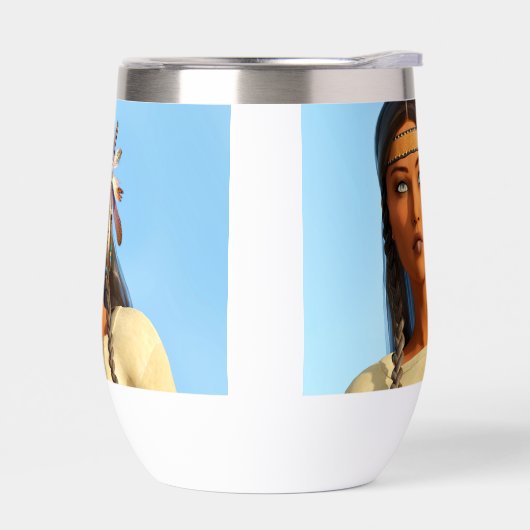 Schöne indigene Amerikanerin (Links)