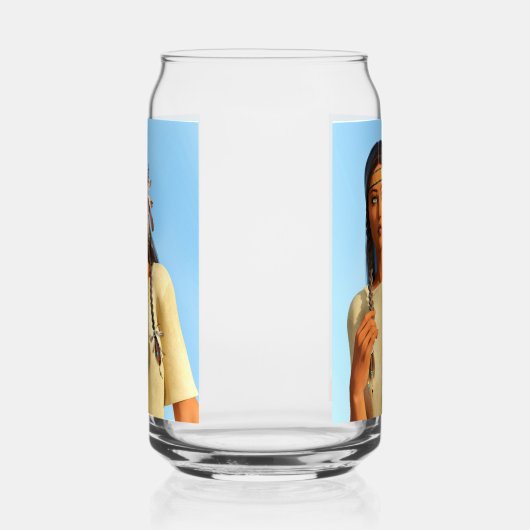 Schöne indigene Amerikanerin Dosenglas (Rechts)