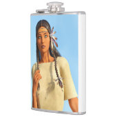 Schöne indigene Amerikanerin Flachmann (Links)