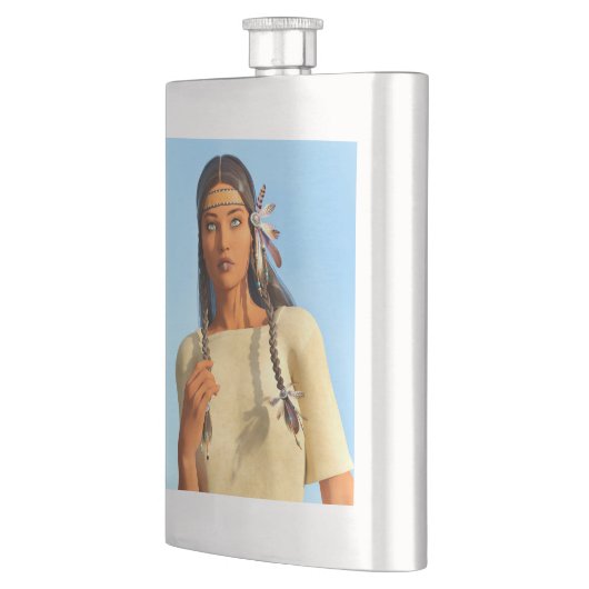 Schöne indigene Amerikanerin Flachmann (Links)