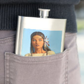 Schöne indigene Amerikanerin Flachmann (Beispiel)