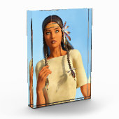 Schöne indigene Amerikanerin Fotoblock (Links)