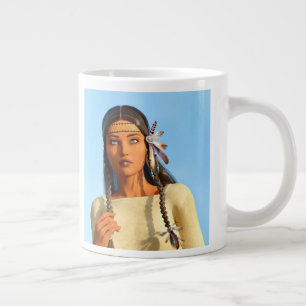Schöne indigene Amerikanerin Jumbo-Tasse