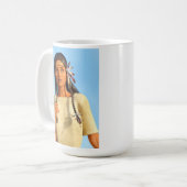 Schöne indigene Amerikanerin Kaffeetasse (Vorderseite Links)