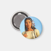 Schöne indigene Amerikanerin Magnet (Vorderseite/Rückseite)
