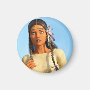 Schöne indigene Amerikanerin Magnet