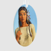 Schöne indigene Amerikanerin Ornament (Vorderseite)