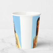 Schöne indigene Amerikanerin Pappbecher (Links)