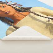 Schöne indigene Amerikanerin Sherpadecke (3/4)