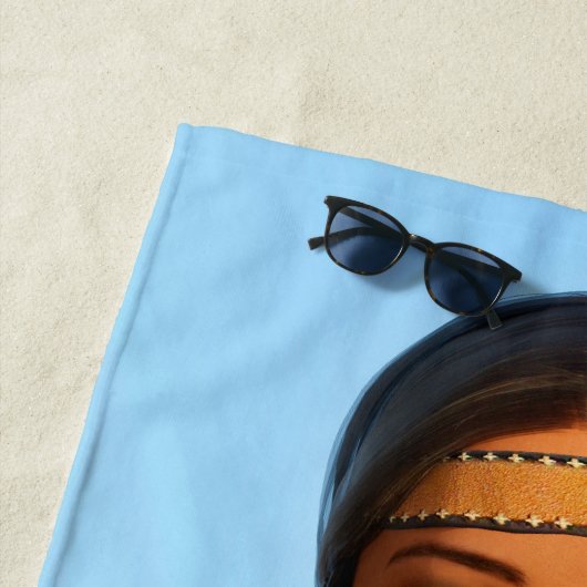 Schöne indigene Amerikanerin Strandtuch (Beispiel)