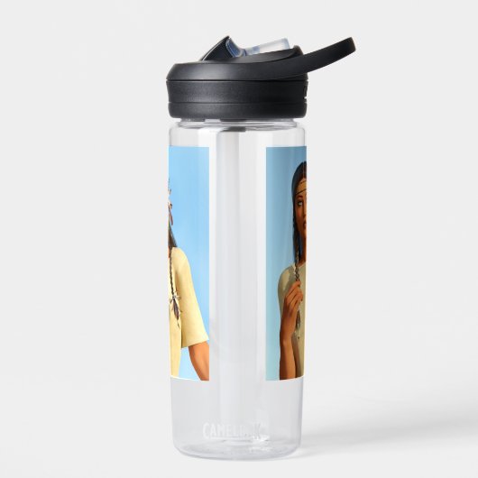 Schöne indigene Amerikanerin Trinkflasche (Links)